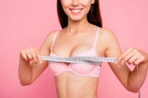 Woman After Breast Reduction Surgery