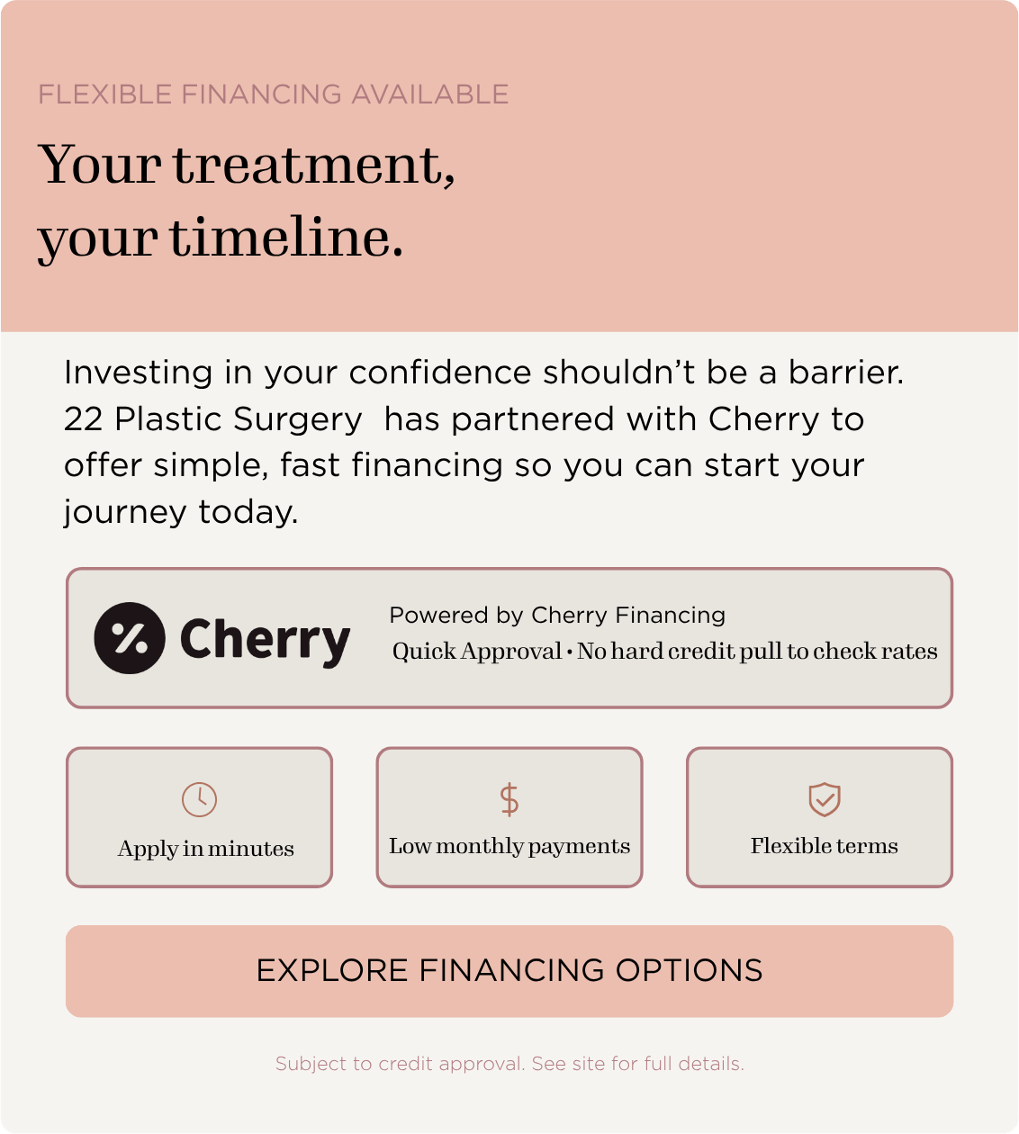 financing popup